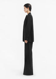 Tuxedo Jacket in Wool and Silk - Black - CO Collections